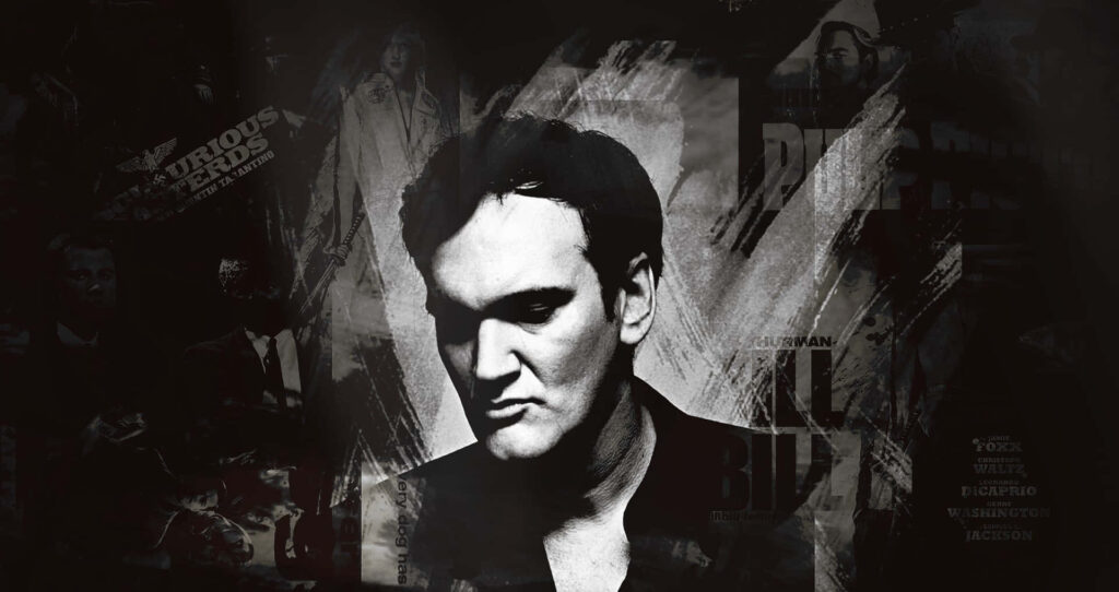 Quentin Tarantino en noir et blanc